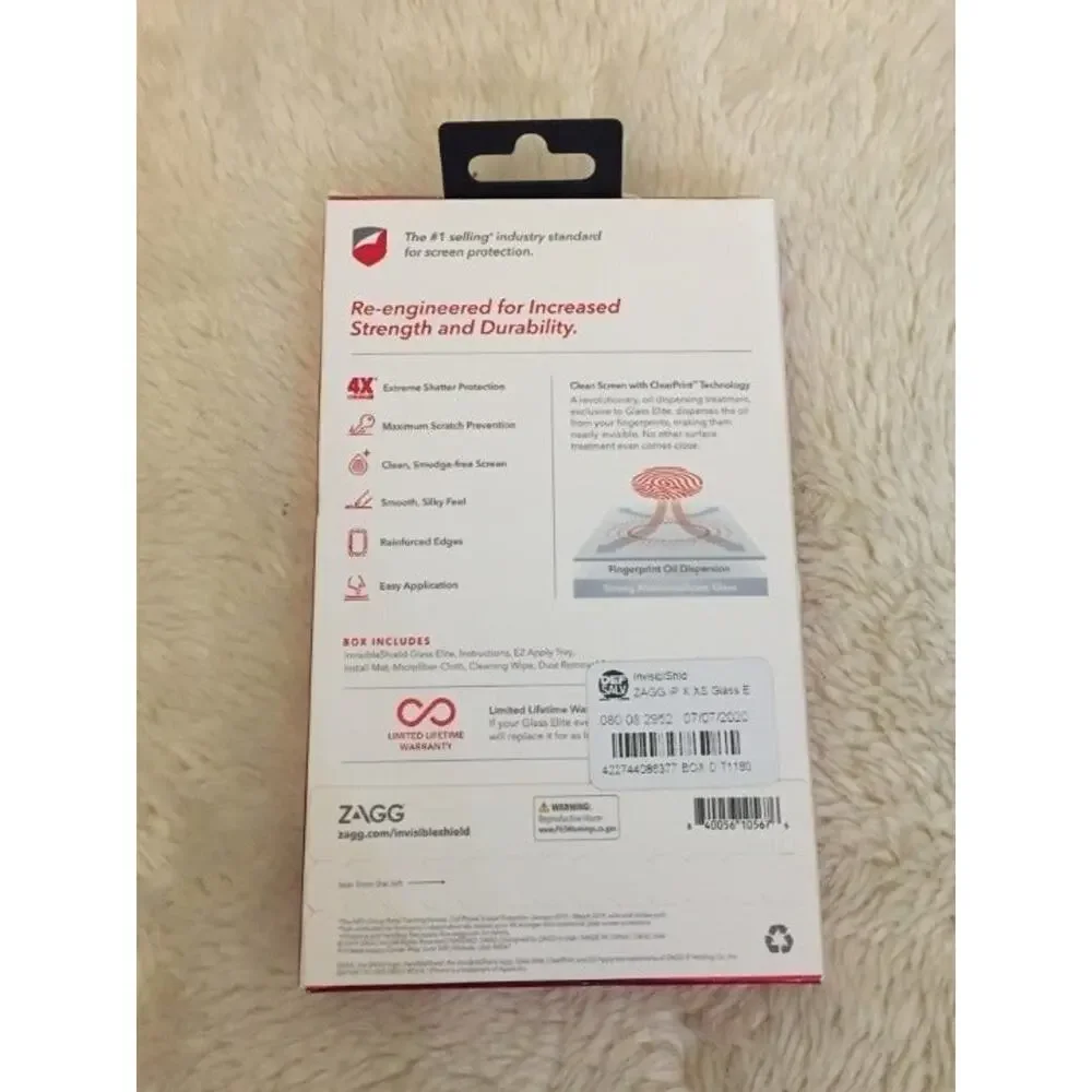 ZAGG Apple iPhone X/XS InvisibleShield Glass Elite Screen Protector